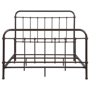 CoasterEssence Livingston Panel Metal Bed Dark Bronze