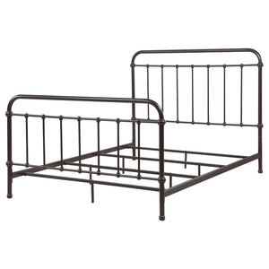 CoasterEssence Livingston Panel Metal Bed Dark Bronze