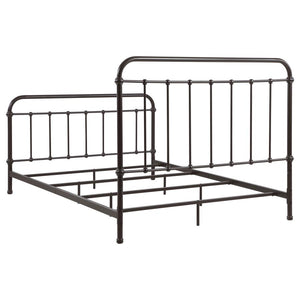 CoasterEssence Livingston Panel Metal Bed Dark Bronze