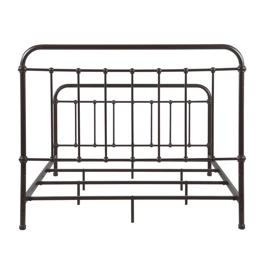 CoasterEssence Livingston Panel Metal Bed Dark Bronze