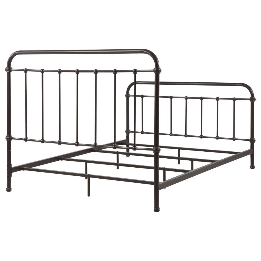 CoasterEssence Livingston Panel Metal Bed Dark Bronze