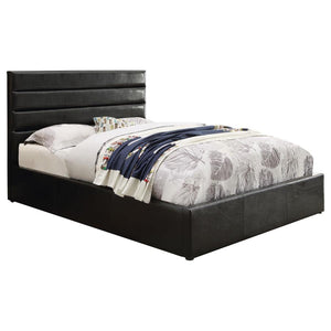 CoasterEssence Riverbend Upholstered Storage Bed Black