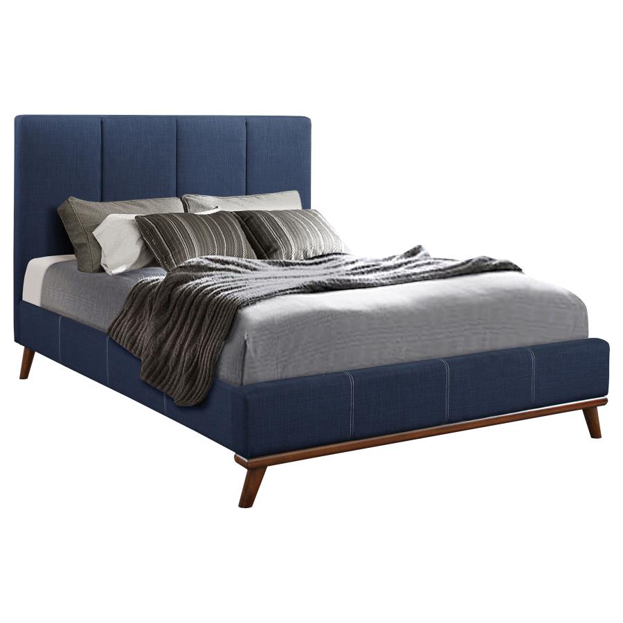 CoasterEssence Charity Upholstered Bed Blue