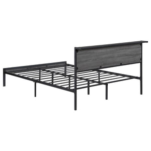 Ricky Platform Bed Grey And Black