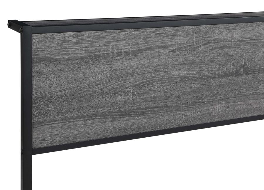 Ricky Platform Bed Grey And Black