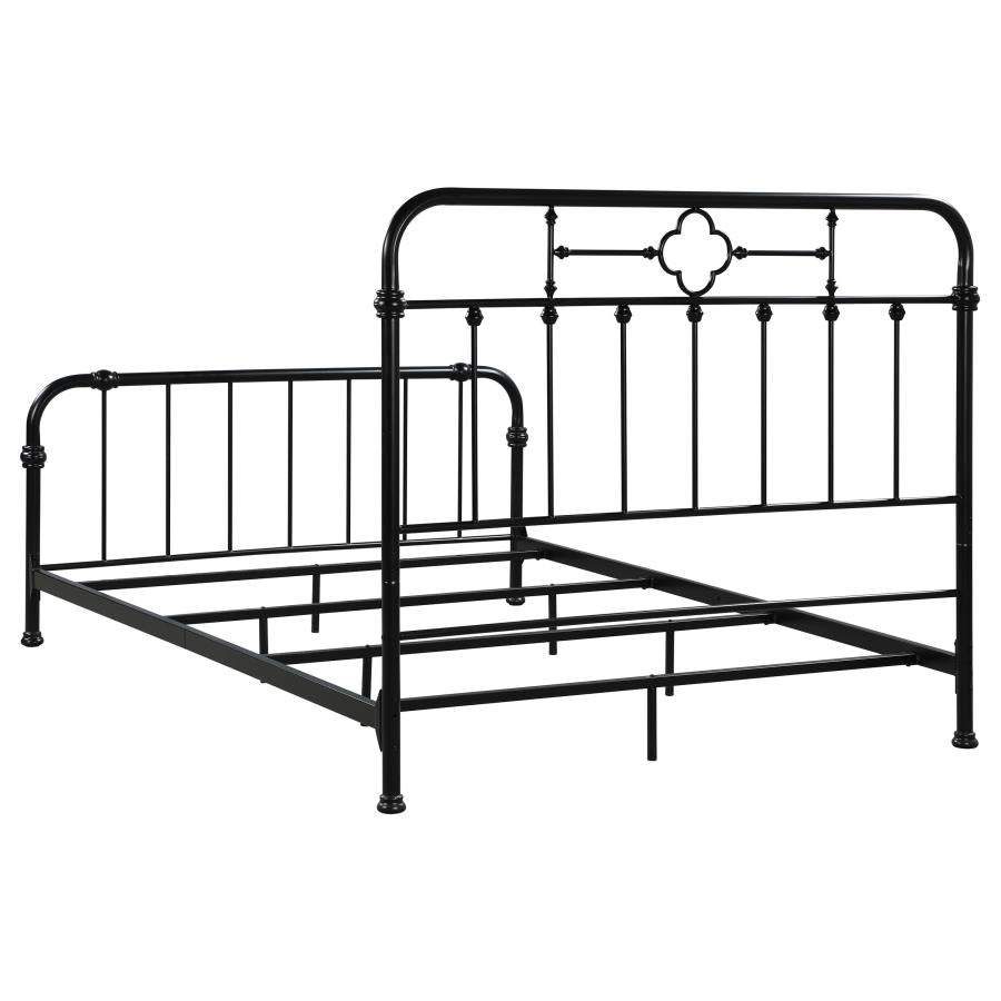 CoasterEssence Packlan Metal Panel Bed Matte Black