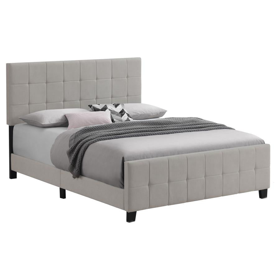 CoasterEssence Fairfield Upholstered Panel Bed Beige