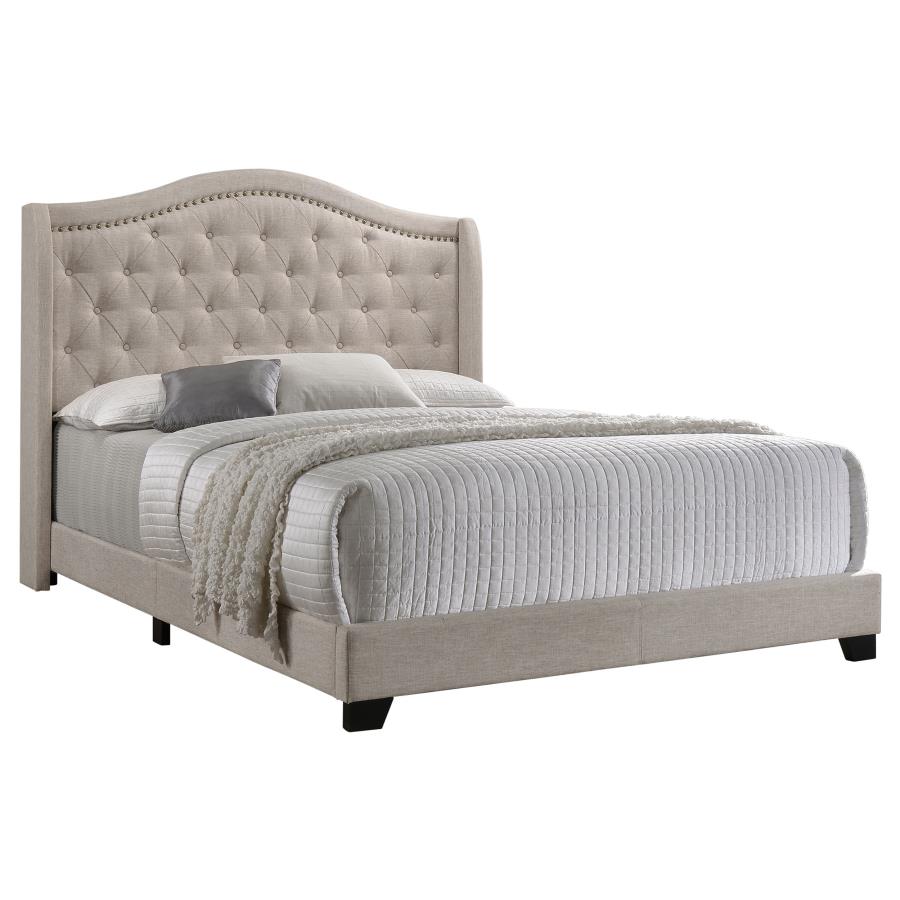 CoasterEssence Sonoma Camel Back Bed Beige