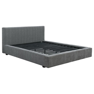 CoasterEssence Gregory Upholstered Platform Bed Graphite