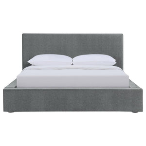 CoasterEssence Gregory Upholstered Platform Bed Graphite