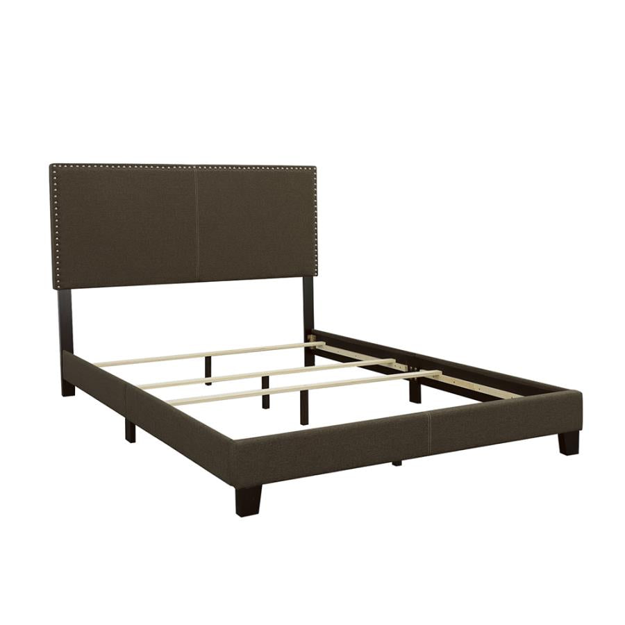 CoasterEveryday Boyd Upholstered Bed With Nailhead Trim Charcoal