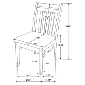 CoasterEssence Phoenix Slat Back Chair Light Brown And Cappuccino