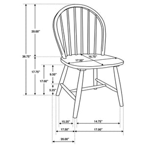 CoasterEveryday Cinder Windsor Side Chairs Natural Brown And White (Set Of 4)