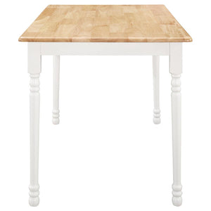 CoasterEveryday Taffee Rectangle Dining Table Natural Brown And White