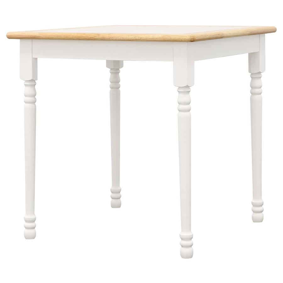 CoasterEveryday Carlene Square Top Dining Table Natural Brown And White