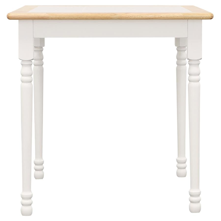 CoasterEveryday Carlene Square Top Dining Table Natural Brown And White