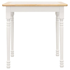 CoasterEveryday Carlene Square Top Dining Table Natural Brown And White