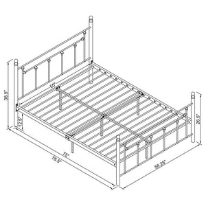 CoasterEveryday Canon Metal Slatted Headboard Platform Bed