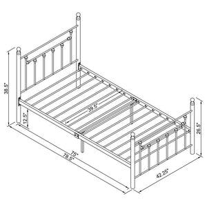 CoasterEveryday Canon Metal Slatted Headboard Platform Bed