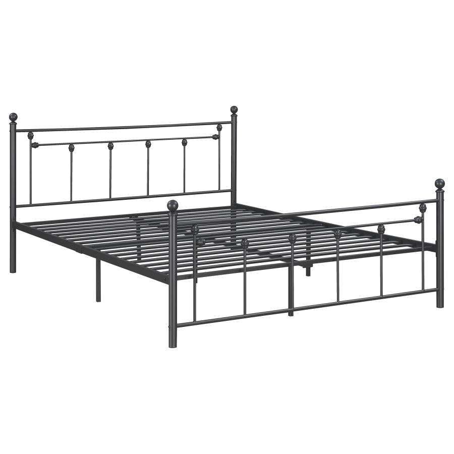 CoasterEveryday Canon Metal Slatted Headboard Platform Bed