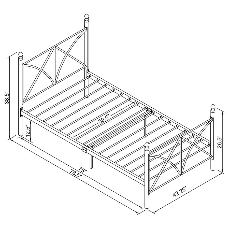 CoasterEveryday Hart Platform Bed White