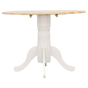 CoasterEveryday Allison Drop Leaf Round Dining Table Natural Brown And White