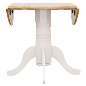 CoasterEveryday Allison Drop Leaf Round Dining Table Natural Brown And White