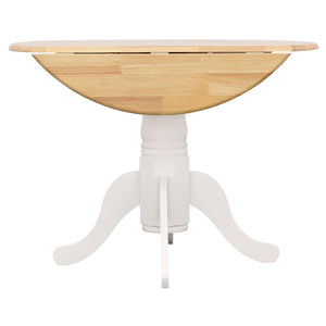 CoasterEveryday Allison Drop Leaf Round Dining Table Natural Brown And White