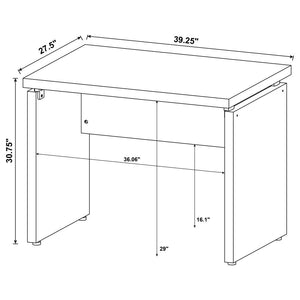 Skylar 2-piece Home Office Set L-Shape Desk with File Cabinet Cappuccino