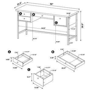 Kemper 4-drawer Writing Desk Salvaged Cabin