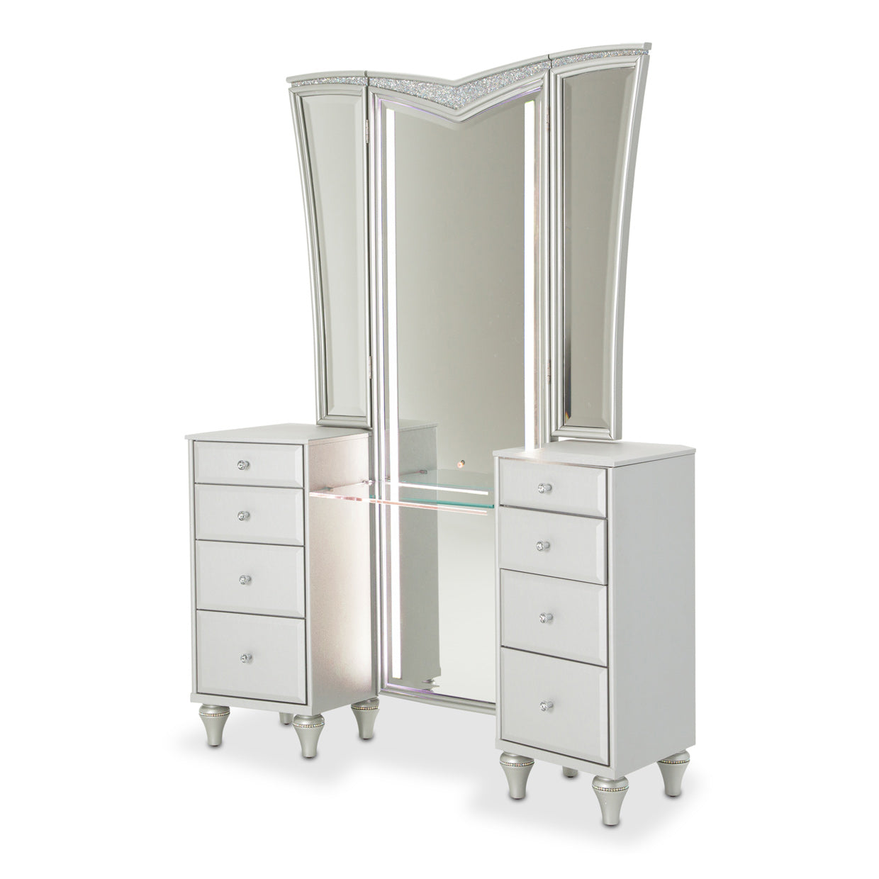 MELROSE PLAZA Vanity Desk W/Vanity Mirror (2pc)