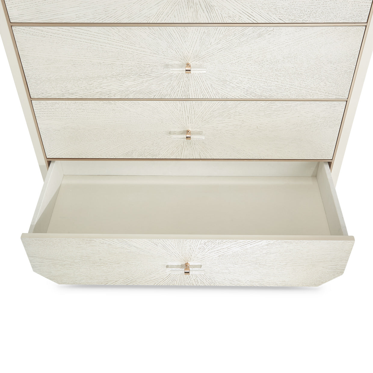 LA RACHELLE 5 Drawer Chest Medium Champagne