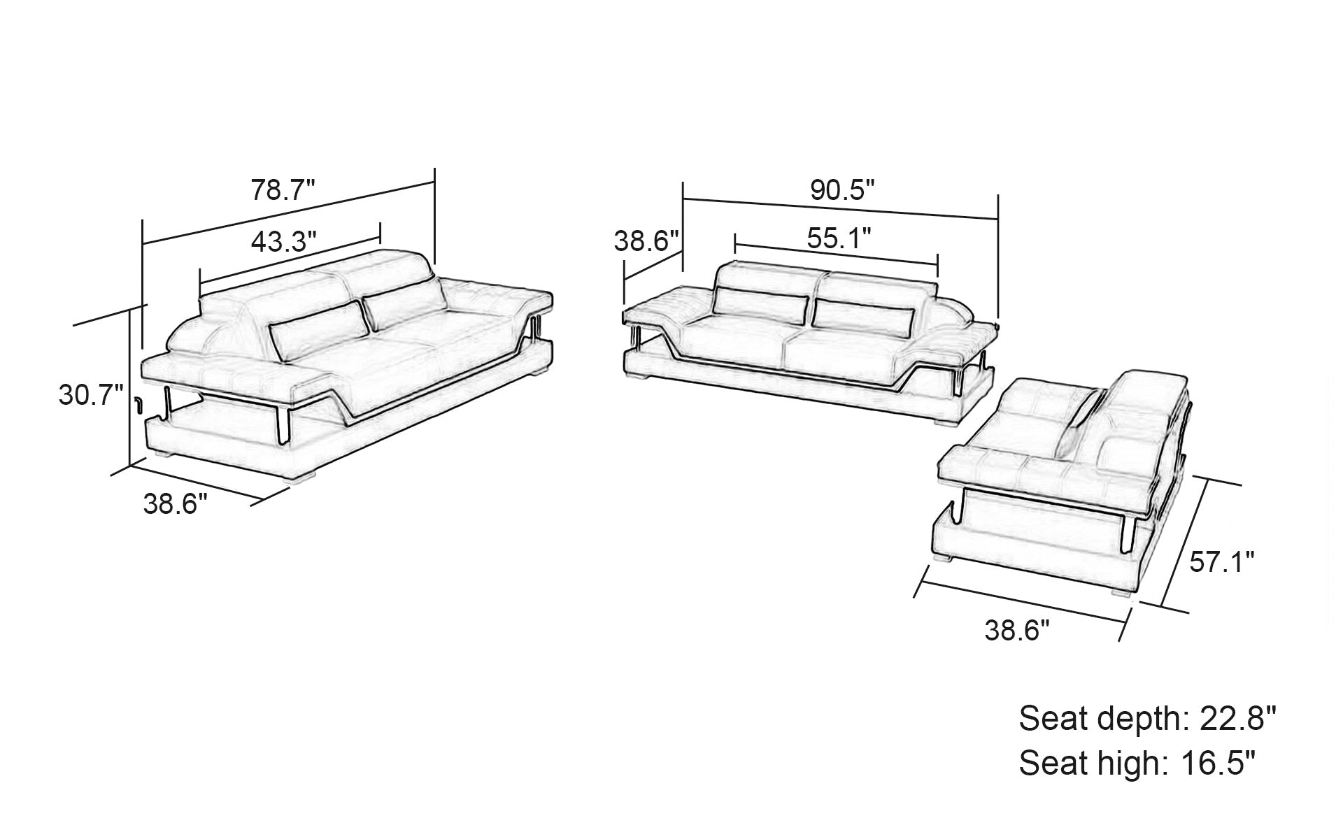  Loveseat Set