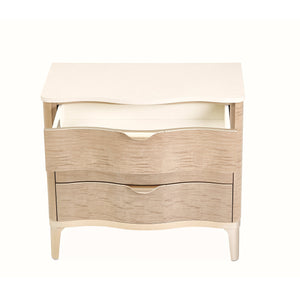 MALIBU CREST Nightstand, 3 Drawer Blush