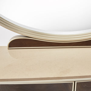 VILLA CHERIE HAZELNUT Storage Console- Dresser & Mirror