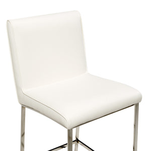 STATE ST. Counter Height Chair Glossy White