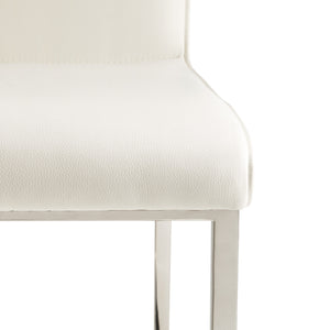 STATE ST. Counter Height Chair Glossy White