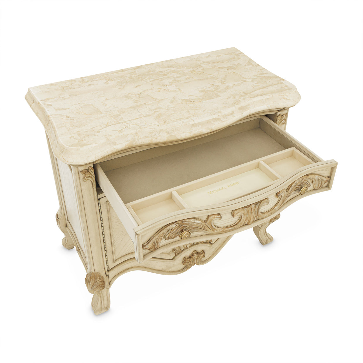 PLATINE DE ROYALE CHAMPAGNE Platine De Royale Nightstand Champagne