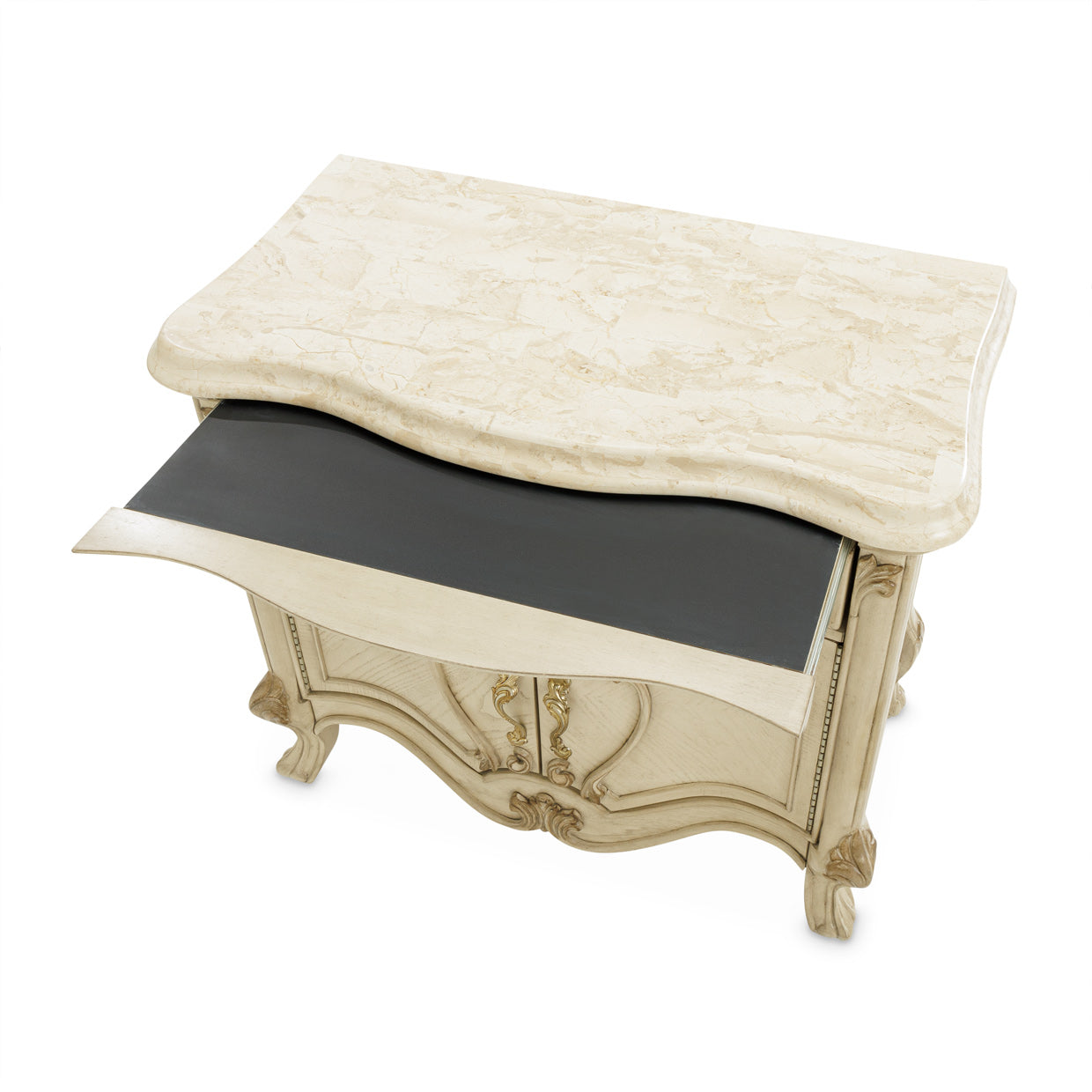 PLATINE DE ROYALE CHAMPAGNE Platine De Royale Nightstand Champagne