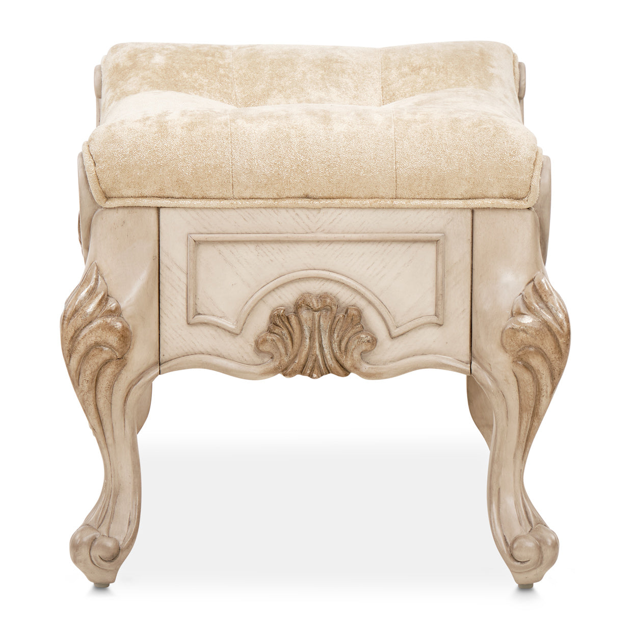 PLATINE DE ROYALE CHAMPAGNE Platine De Royale Vanity Bench Champagne