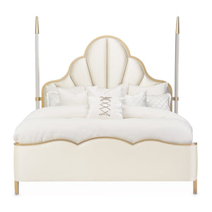 Michael Amini MALIBU CREST Scalloped Poster Bed (4 Pc)