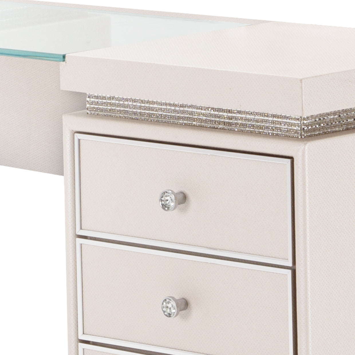 GLIMMERING HEIGHTS Upholstered Vanity Desk