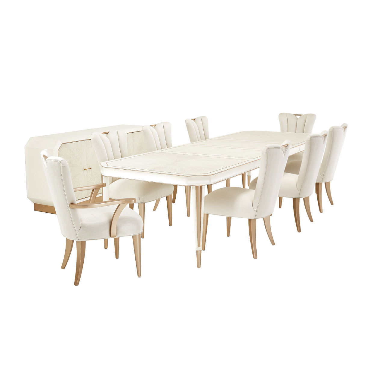 LA RACHELLE Rectangular Dining Table (Includes 2 X 24 Leaves)